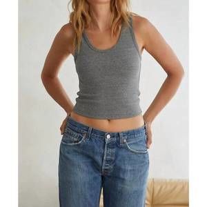 NEW PERFECTWHITETEE blondie tank top in dark heather grey